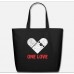 One Love Skateboarding Skater Black Eco-Friendly Tote Bag